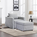 Light Grey Single Seat Module Sofa with 1 Ottoman G8893