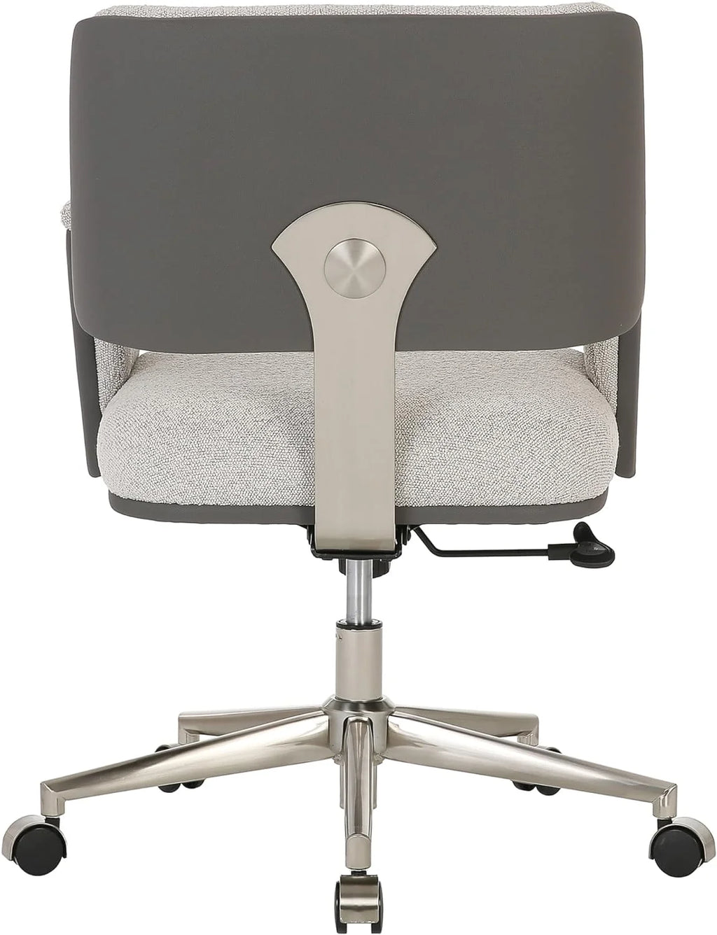 White Bouclé Fabric Task Chair Z6364