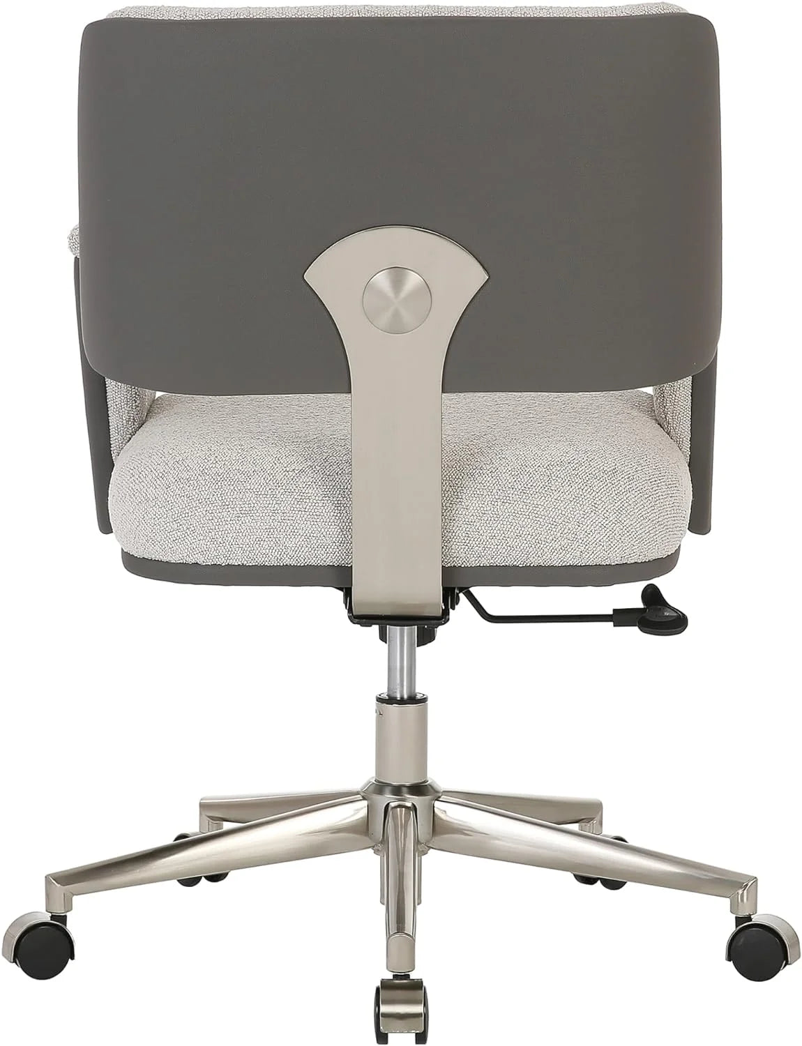 White Bouclé Fabric Task Chair Z6364