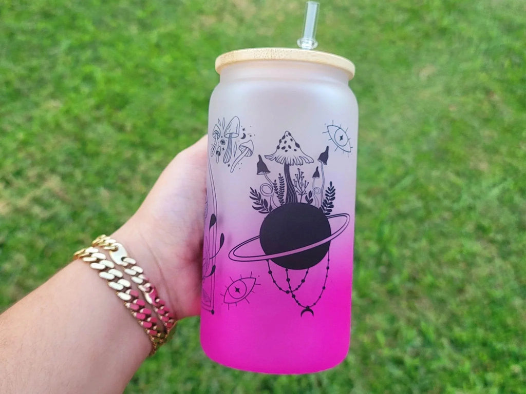 16 oz Mushroom Beer Can Glass V163