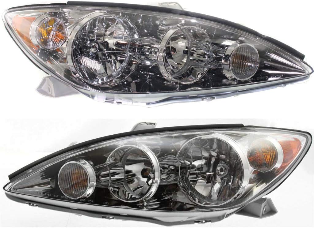 2005 2006 Toyota Camry Headlight Assembly Pair Driver and Passenger Side V67432