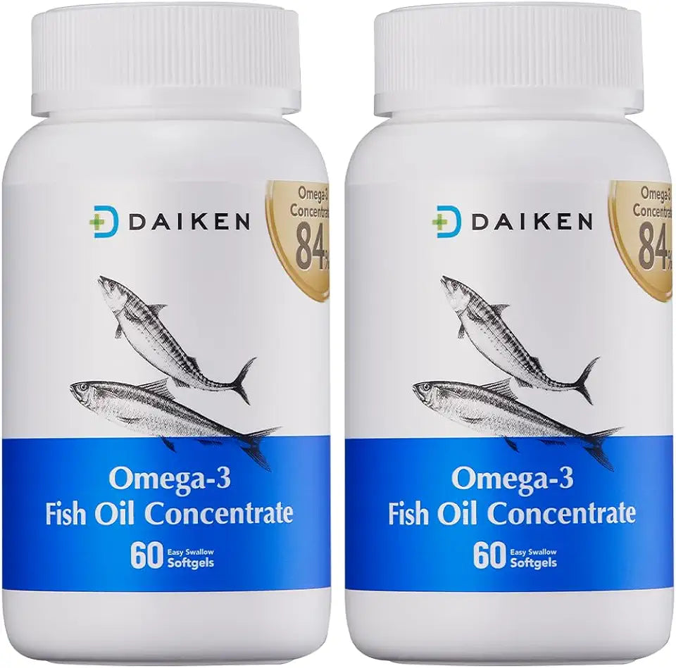 Omega 3 Fish Oil 1000mg Softgels 60 Small Softgels Pack of 2 D268
