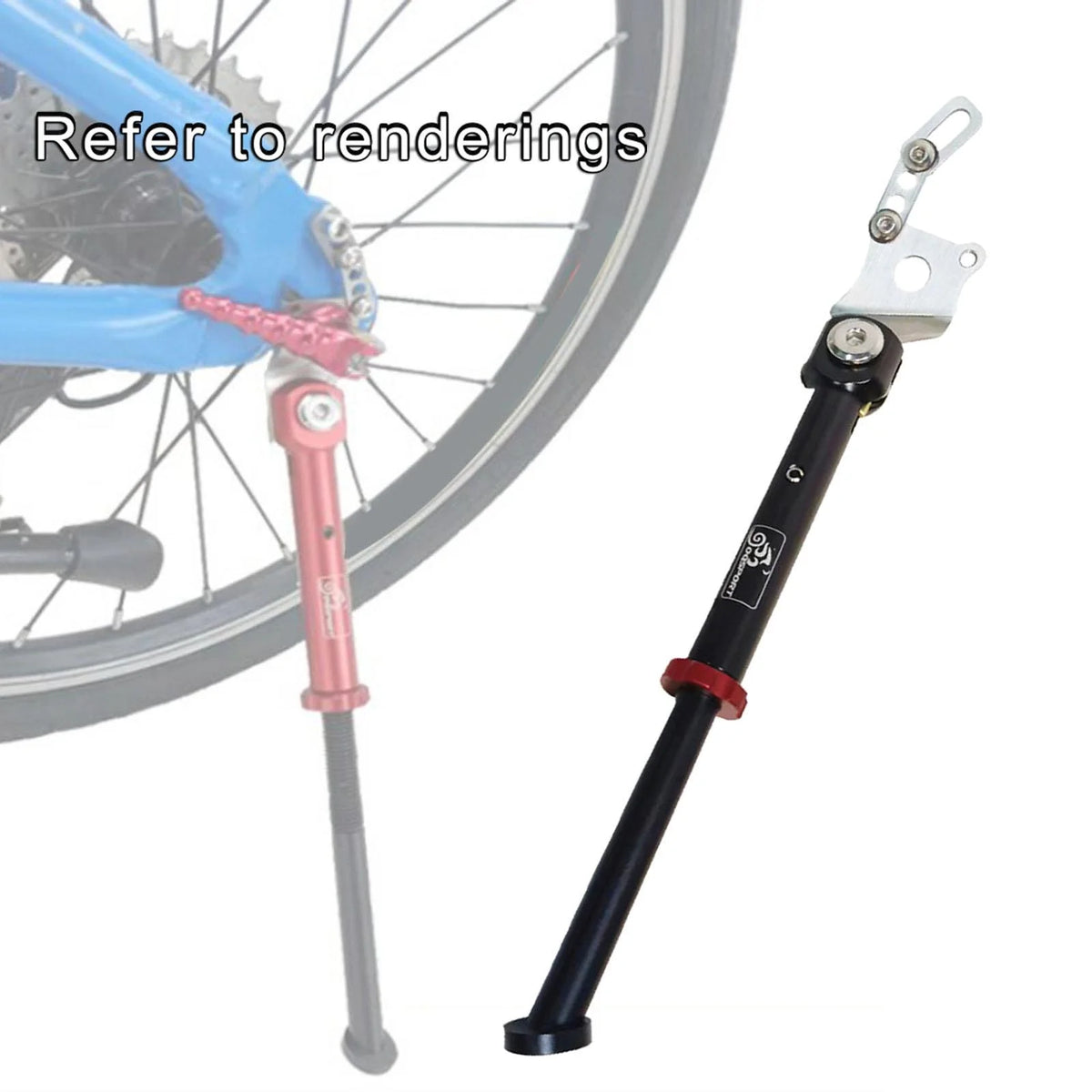 Black Aluminum Alloy Single Leg Bike Kickstand I2771