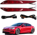 LED Rear Fog Lights Reflector Lamps for Tesla Model 3, 2 Pcs R7242