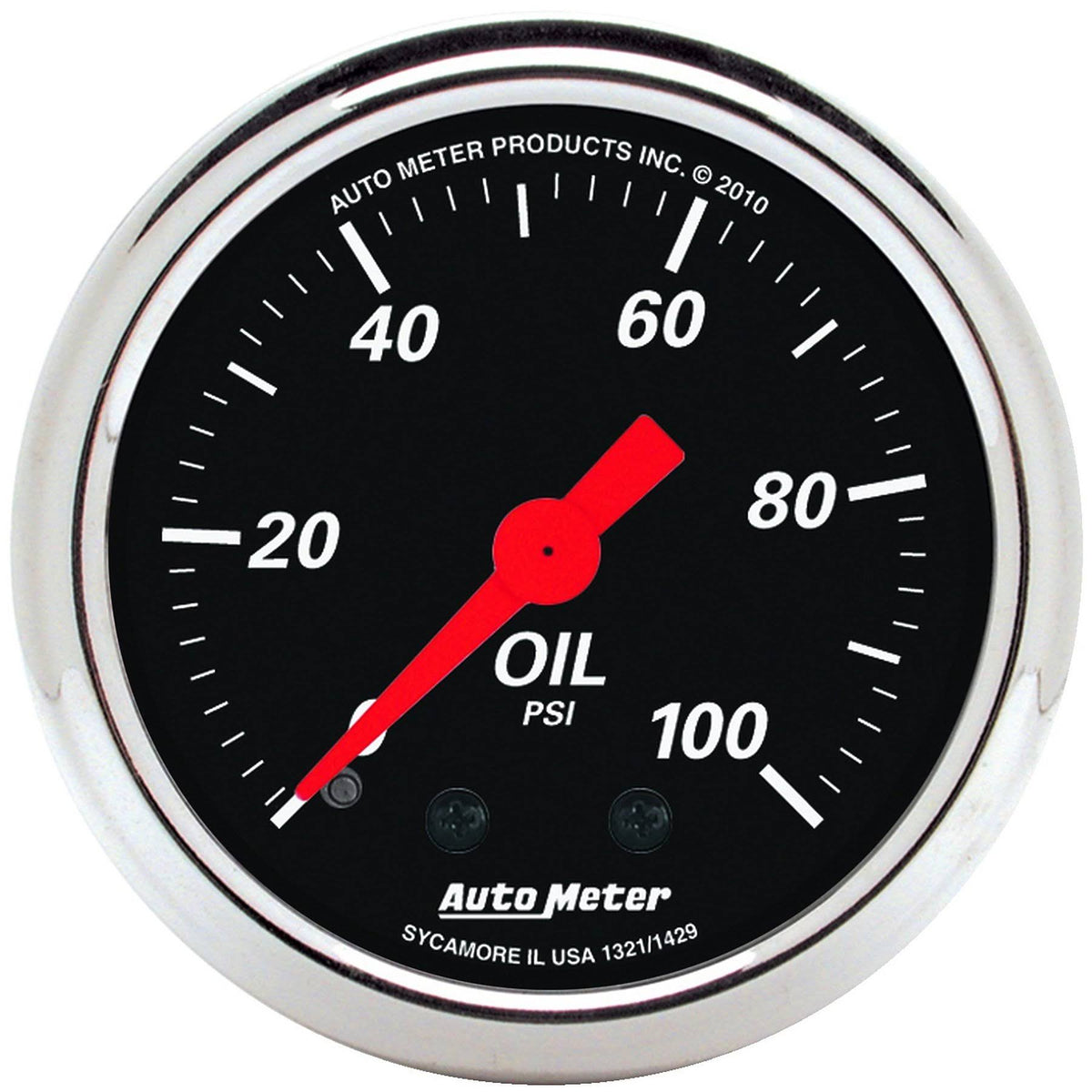 Black Mechanical Oil Pressure Gauge F393