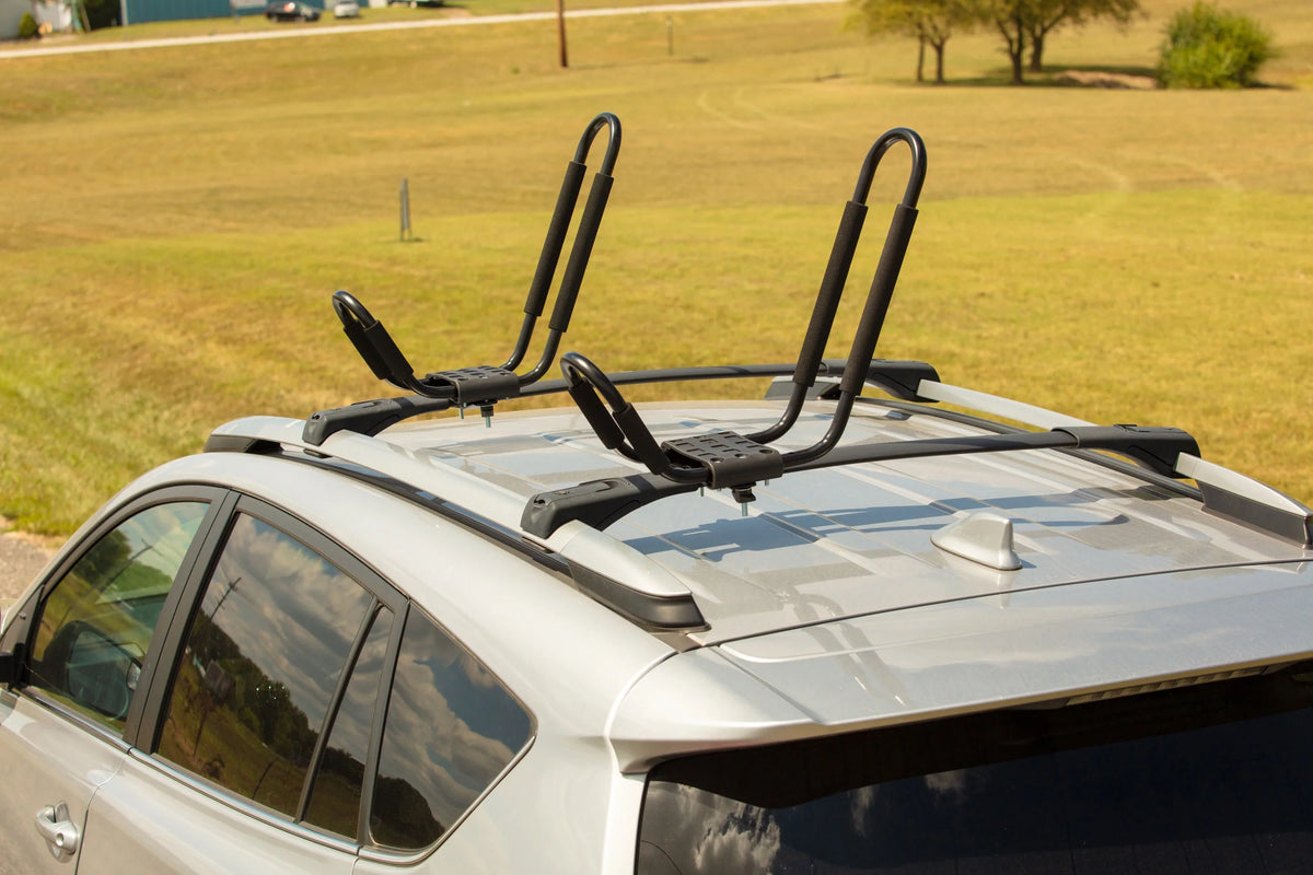 Black Roof-Mounted Kayak Carrier with Straps & Hardware B404