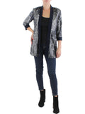 Knit Metallic Duster Blazer N156