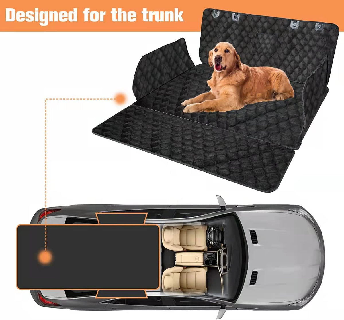 Waterproof Pet Cargo Liner with Bumper Flap Protector, Pack of 2 E20514