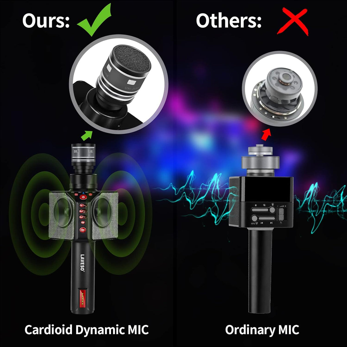 Portable Handheld Karaoke Microphone Speaker with Bluetooth U3712