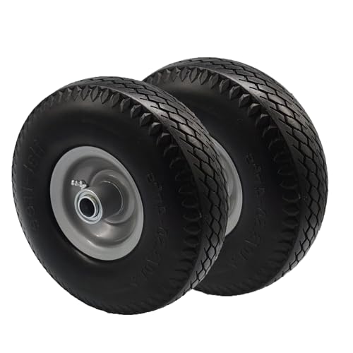 4.10/3.50-4" Flat Free Utility Tire on Wheel with 3.5" Centered Hub F583673