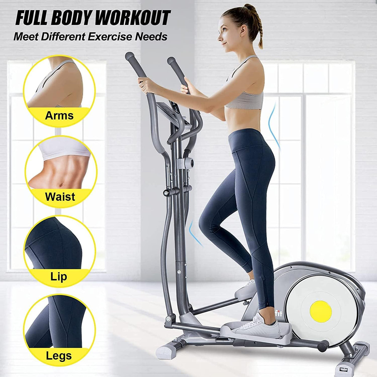 Adjustable Magnetic Elliptical Cross Trainer with LCD Monitor G8961