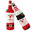2pcs Christmas Sweater Wine Bottle Cover F951