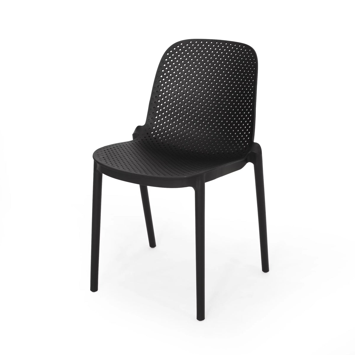 White Plastic Patio Dining Chair Set of 2 O991456