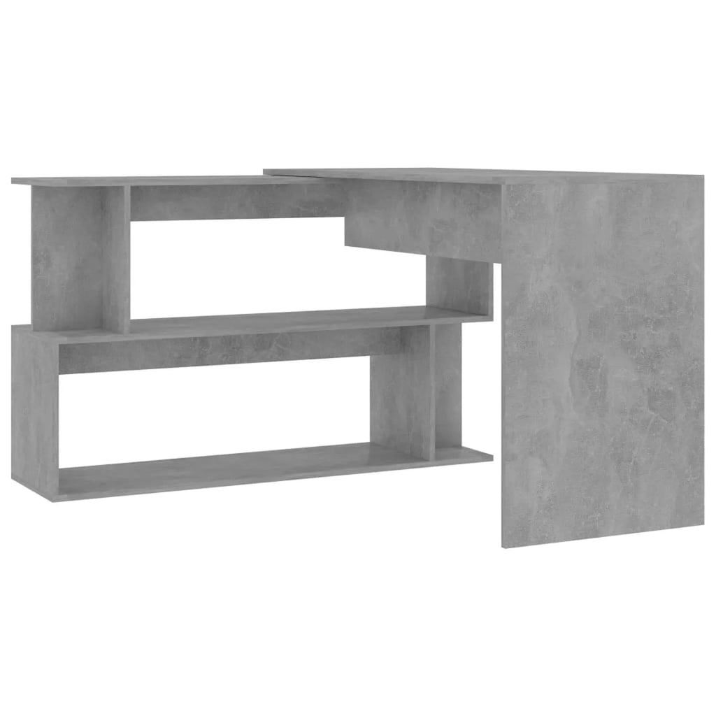 Concrete Gray Engineered Wood Corner Desk G224693