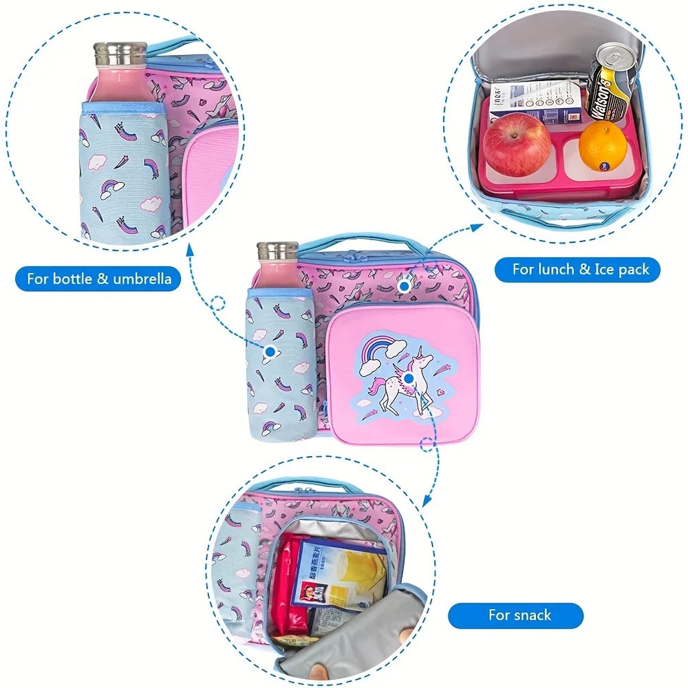 Insulated Lunch Bag with Bottle Holder, 3 Compartments, Waterproof N59202