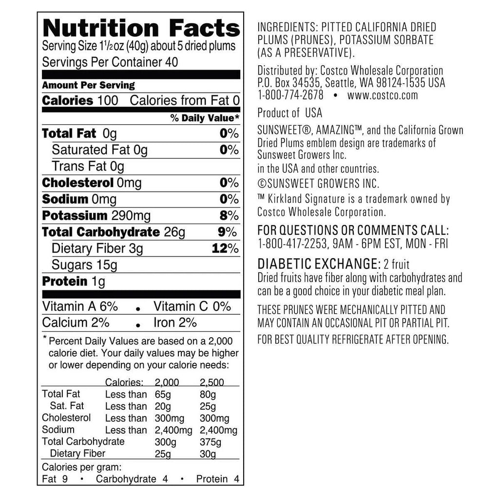 Dried Plums Pitted Prunes, 3.5 Pounds Pack of 2 K661541