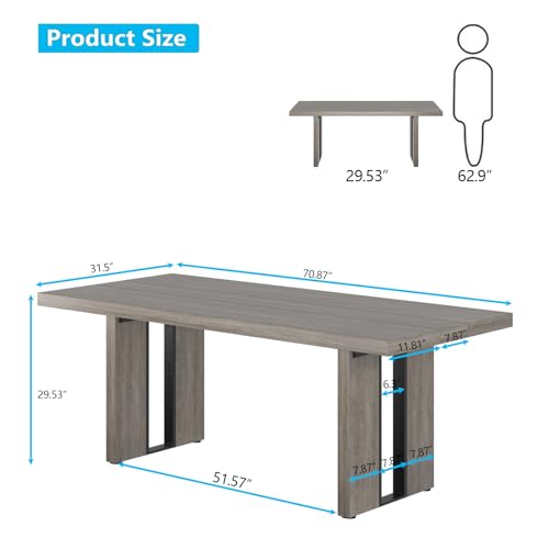 71" Rectangular Rustic Dining Table W19847