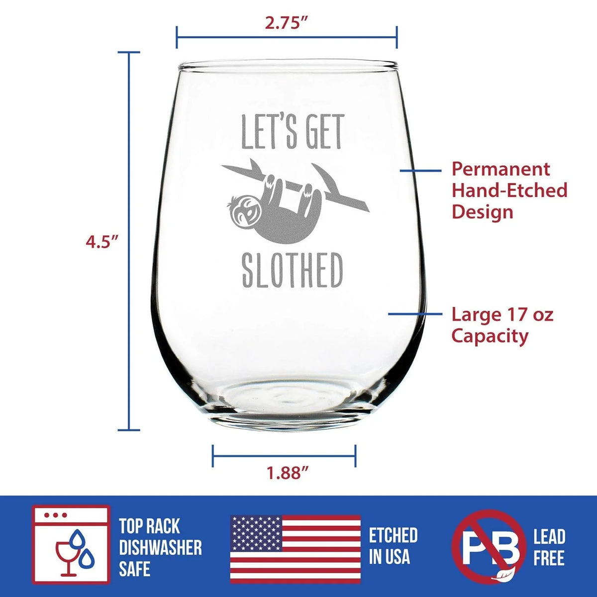 Stemless Wine Glass 17 Ounces Y4222