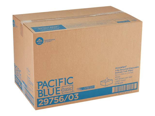 140 Sheets White Disposable Paper Cleaning Wipes, Pack of 20 N3991