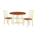 3-piece Dining Set with Wood Seat in Black/Cherry P80382