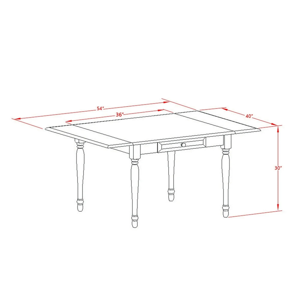 5-Piece Wood Dining Table Set with 4 Chairs P737