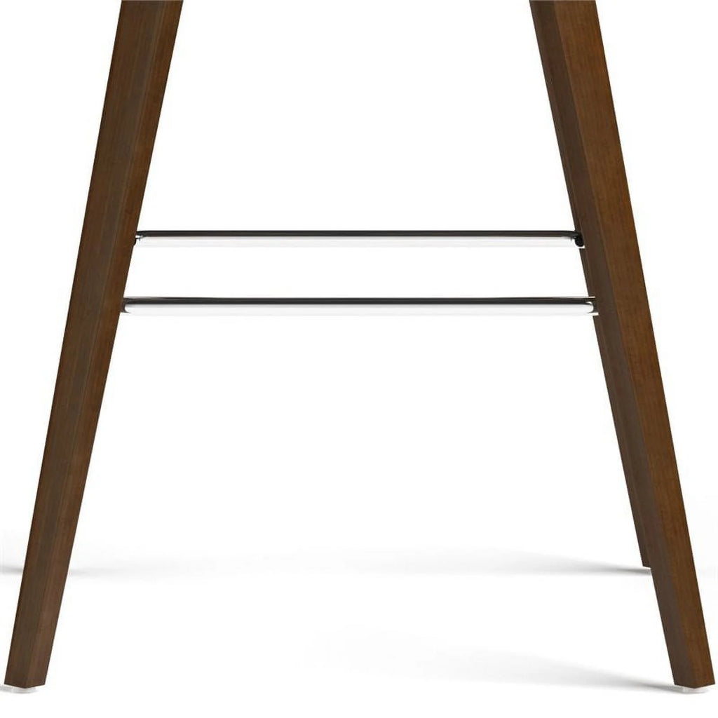 Brown Faux Leather Counter Stool Set of 2 T208