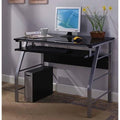 Glass and Metal Computer Workstation Desk J57587
