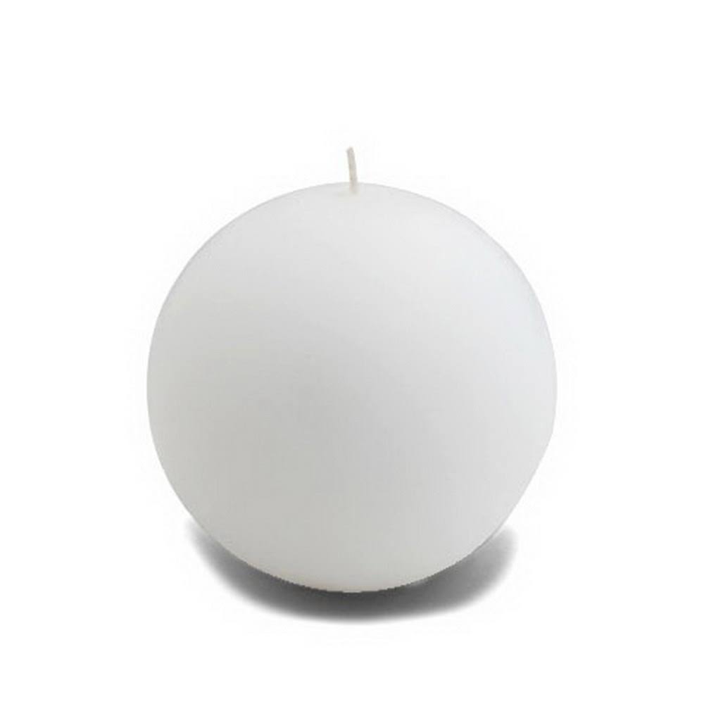 White Ball Candles 12 Pcs Y424