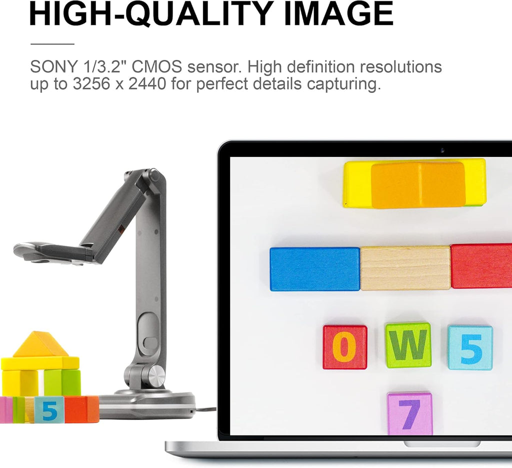 8MP HD USB Document Camera with Light D755
