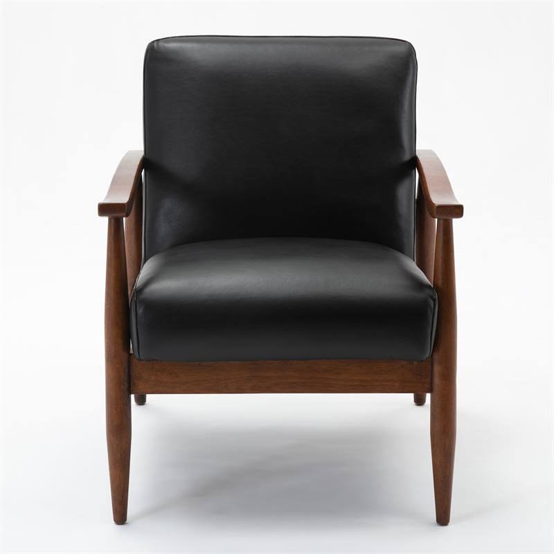 Black Leather Accent Chair K510