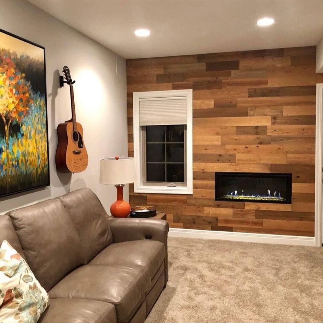 Reclaimed Wooden Wall Planks - Peel and Stick - 40 Sq. ft. - 5x22 Width P1522