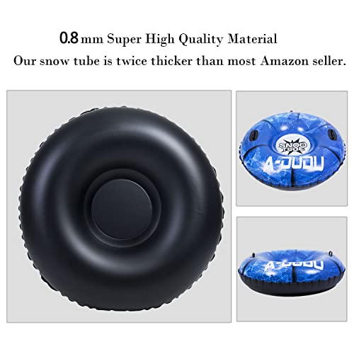 47 Inch Inflatable Snow Sled with Carrying Bag D2813