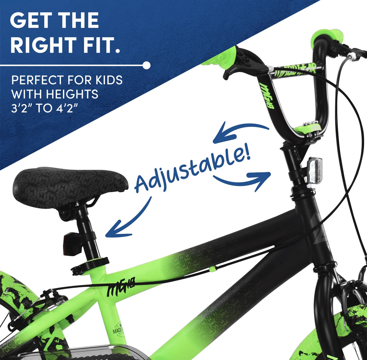 18" Black and Green BMX Bike I23145