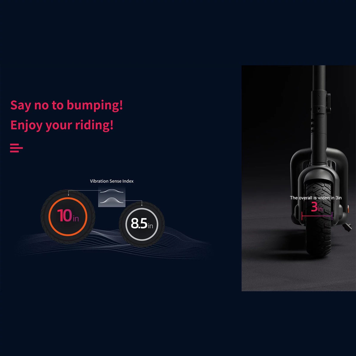 N65 Electric Scooter 500W Motor 10'' Tires Dual-braking K93488