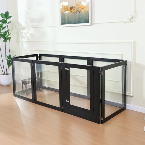 White 6 Panel Acrylic Dog Playpen with Door Z739