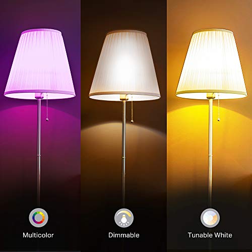 4 Count Smart WiFi Light Bulbs, Multicolor A19 9W 800 Lumens G49073