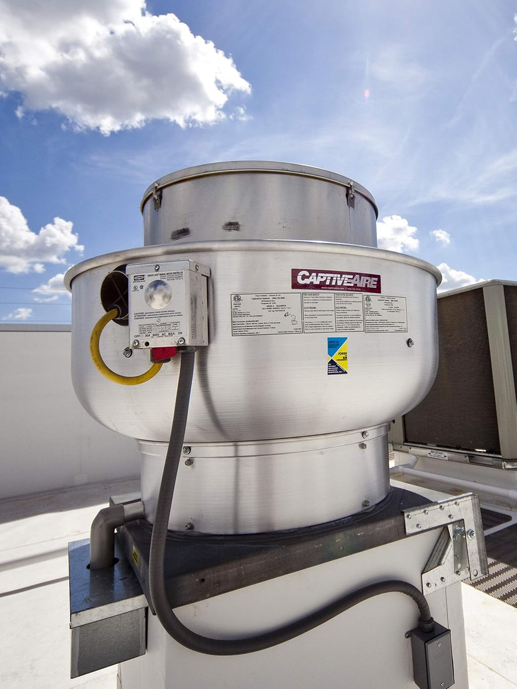 High Speed Direct Drive Centrifugal Upblast Exhaust Fan with Speed Control P742010
