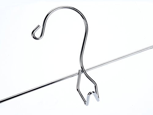 6 Pc Heavy Duty Metal Pants Hangers with Adjustable Clips W9428
