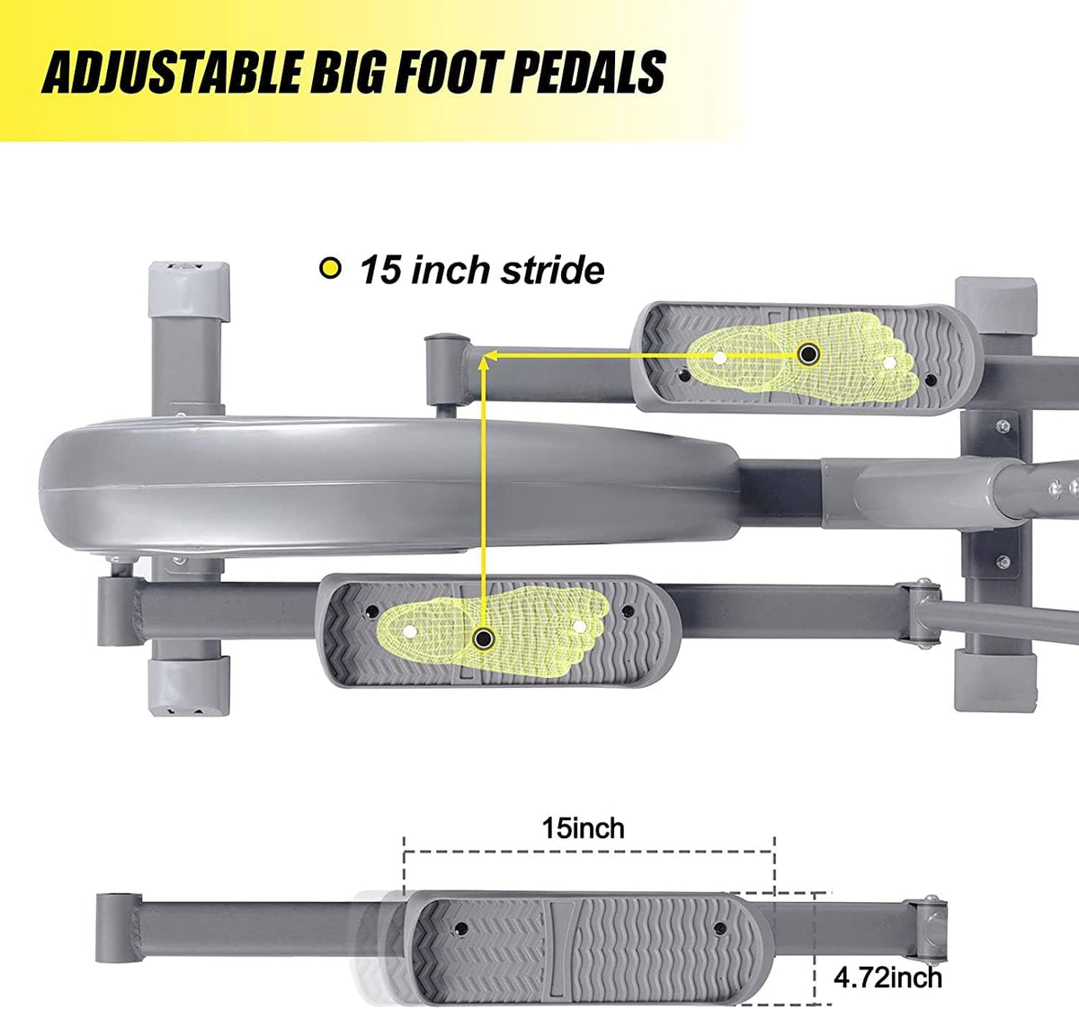 Adjustable Magnetic Elliptical Cross Trainer with LCD Monitor G8961
