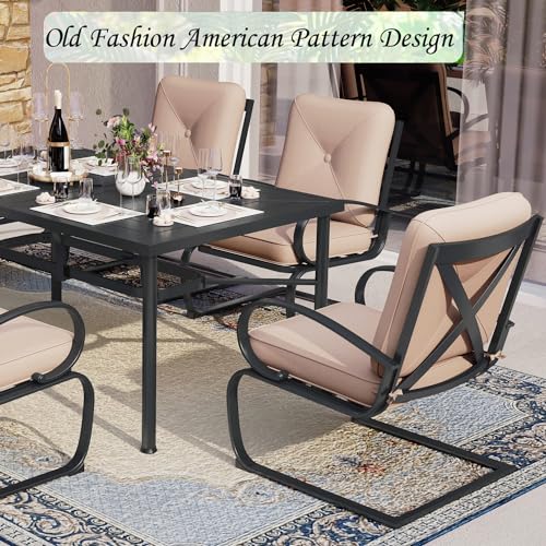 Red Patio Bistro Chairs with Removable Cushion Seat, Metal Frame B949
