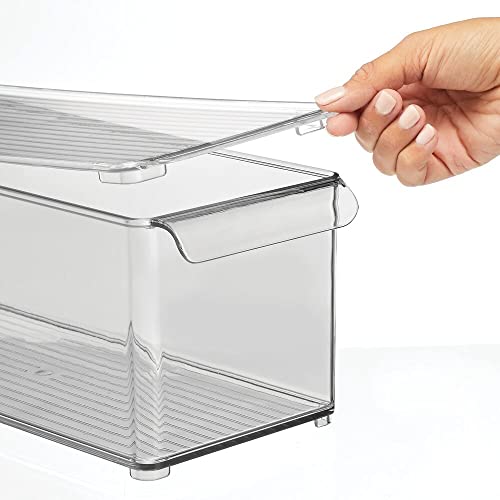Clear Plastic 2 Pack Food Storage Container Bin with Lid I58764