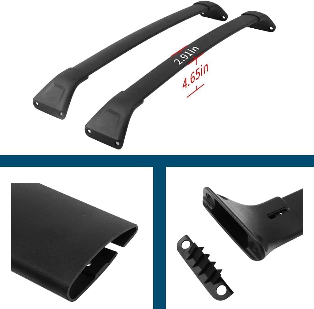 Roof Rail Rack & Cross Bar All Black H741