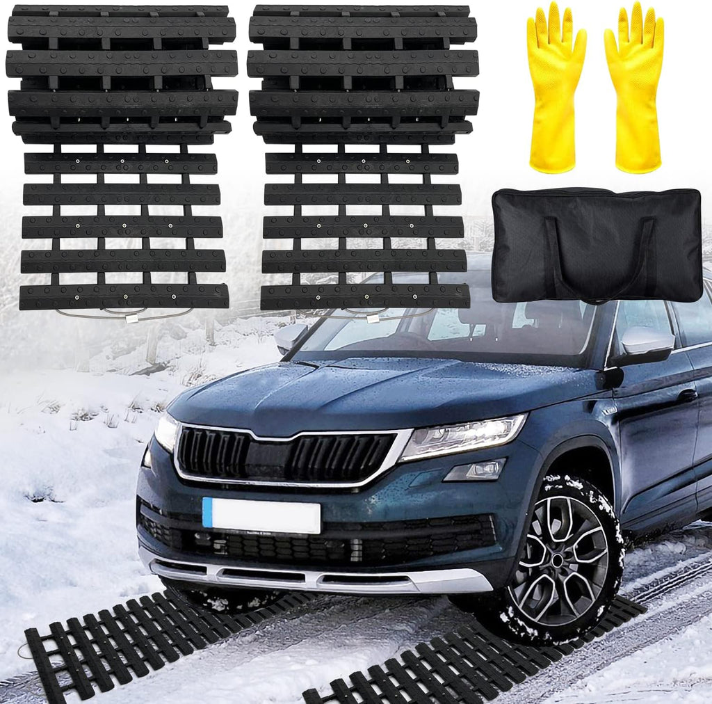 Tire Traction Mats Portable for Snow Ice Mud and Sand 2PCS 27.6in H87394
