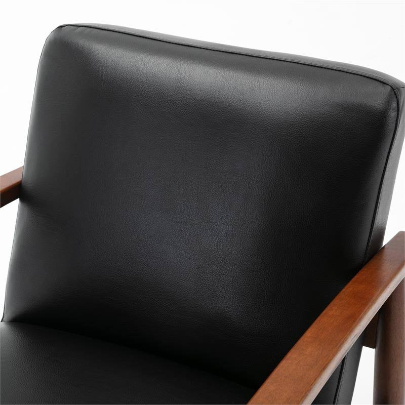 Black Leather Accent Chair K510
