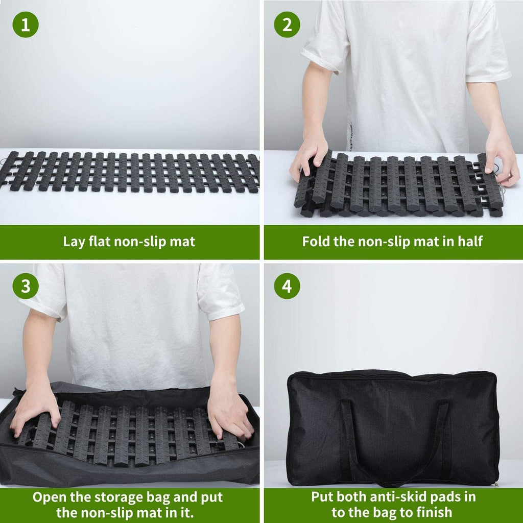Tire Traction Mats Portable for Snow Ice Mud and Sand 2PCS 27.6in H87394