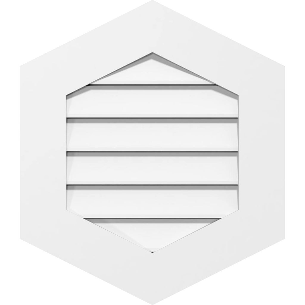 Vertical Peaked Surface Mount PVC Gable Vent J321