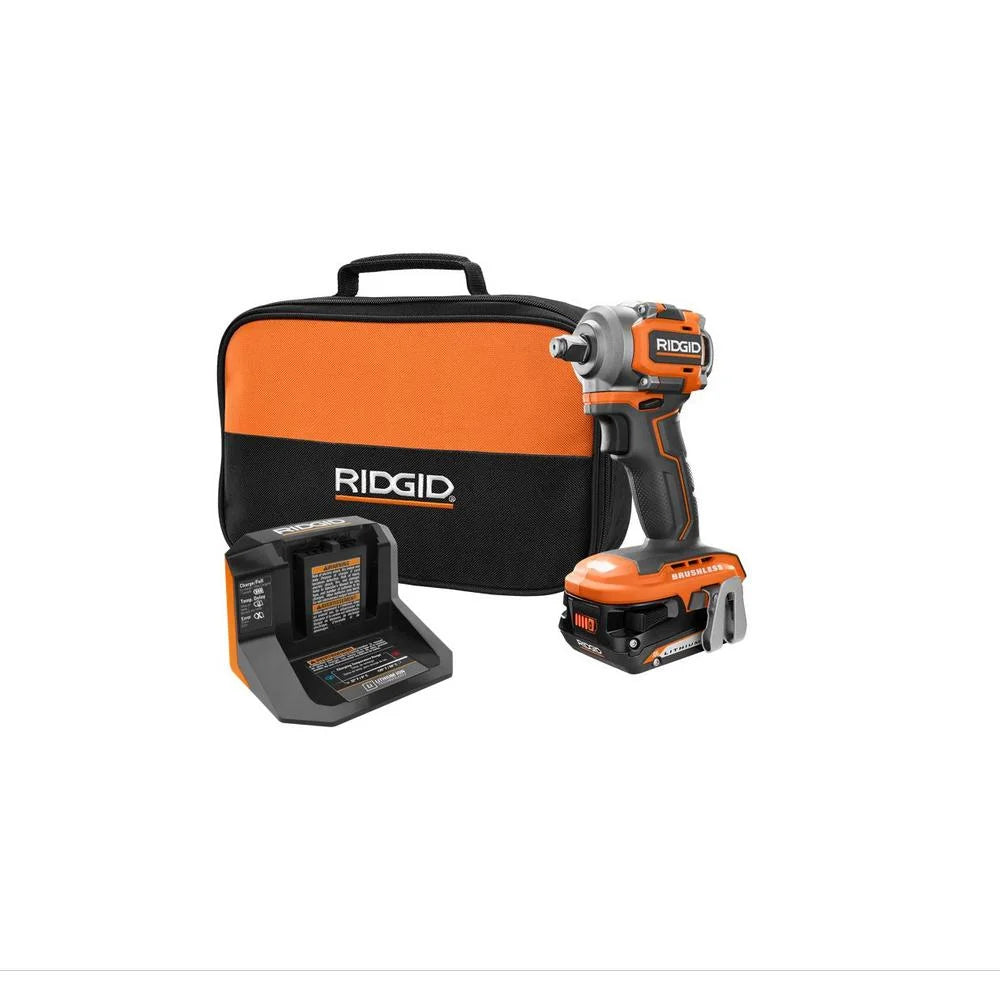 18V SubCompact Brushless Cordless 1/2 in. Impact Wrench Kit with 2.0 Ah Battery Y567493