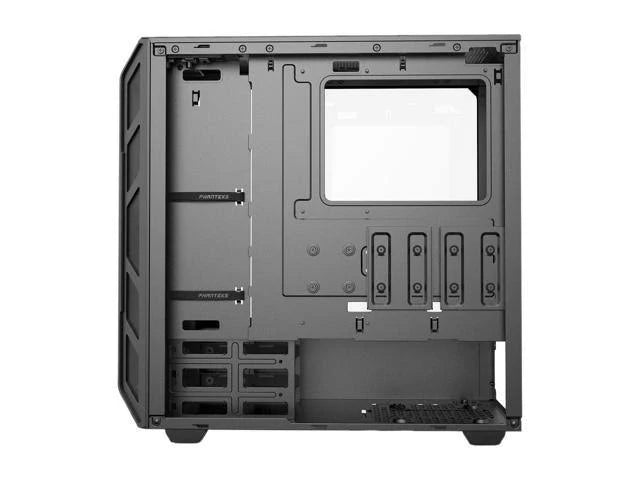 Black Compact EATX Mid-Tower Case with Tempered Glass and Digital RGB B9783