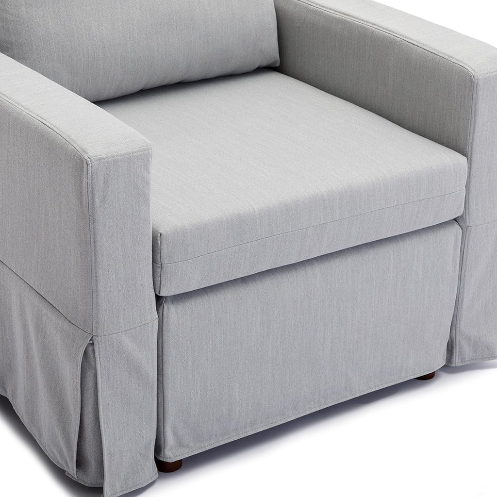 Light Grey Single Seat Module Sofa with 1 Ottoman G8893