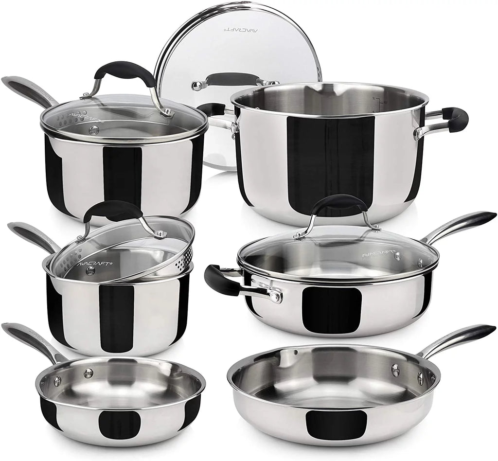 18/10 Stainless Steel Cookware Set 10-Piece V17567